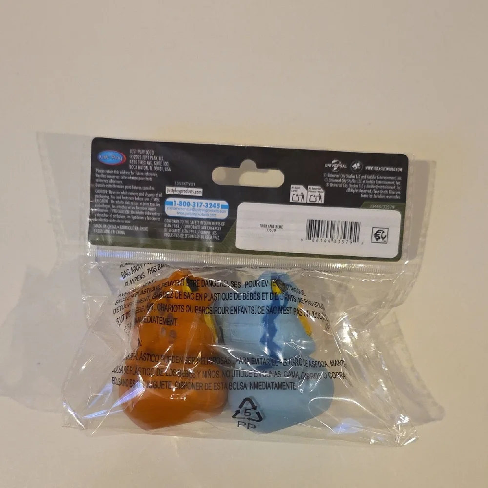 Rubber Ducks Jurassic World Dinosaur Duckalooz Blue and Orange
